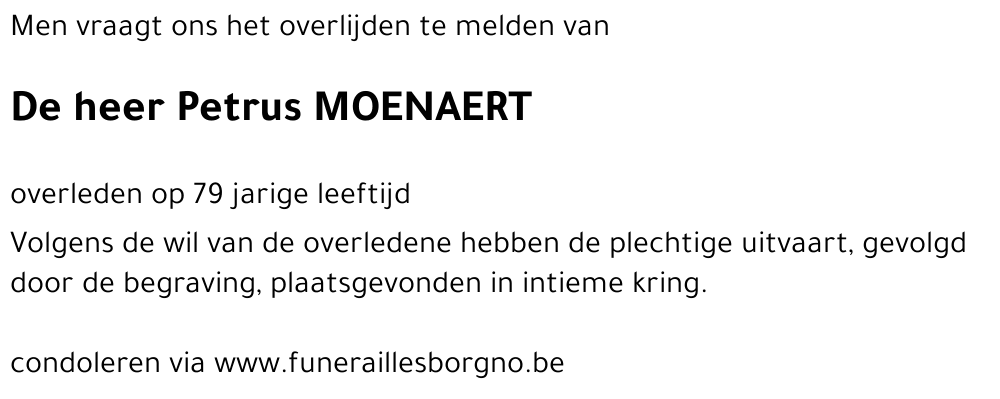 Petrus MOENAERT