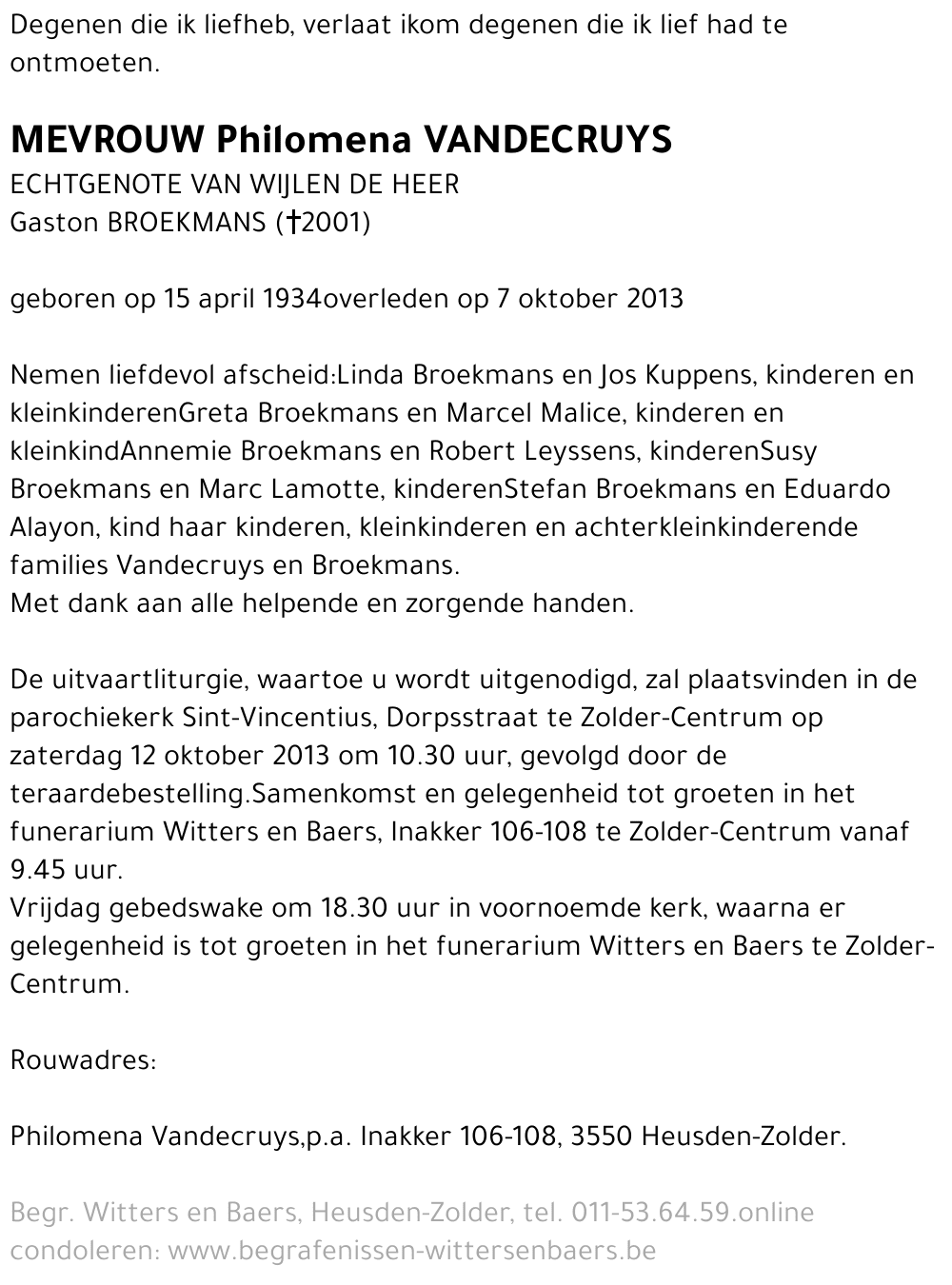 Philomena Vandecruys