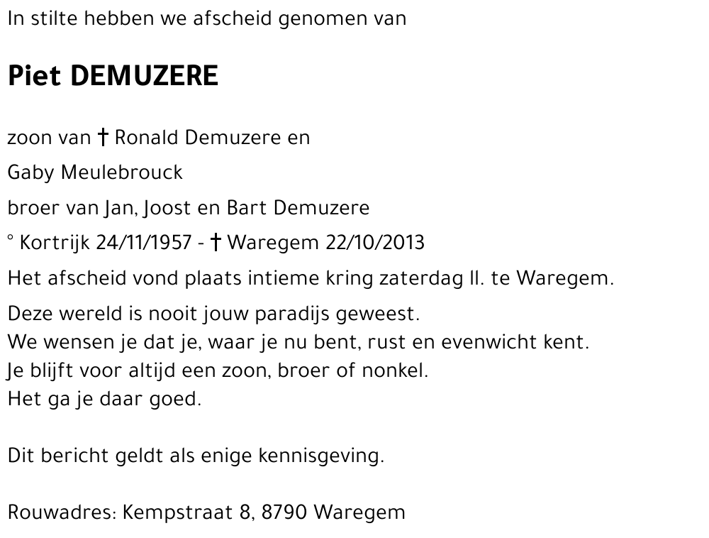 Piet DEMUZERE