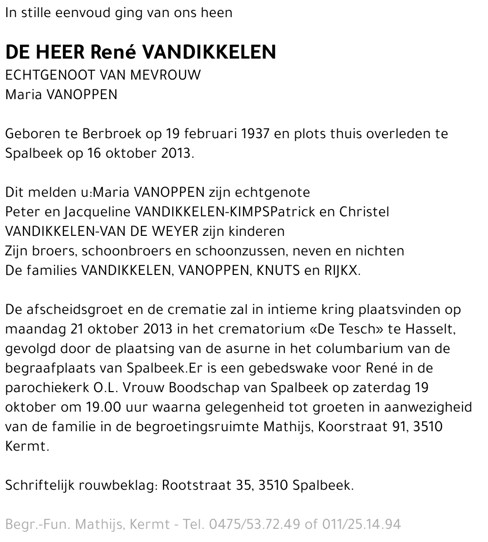 René Vandikkelen