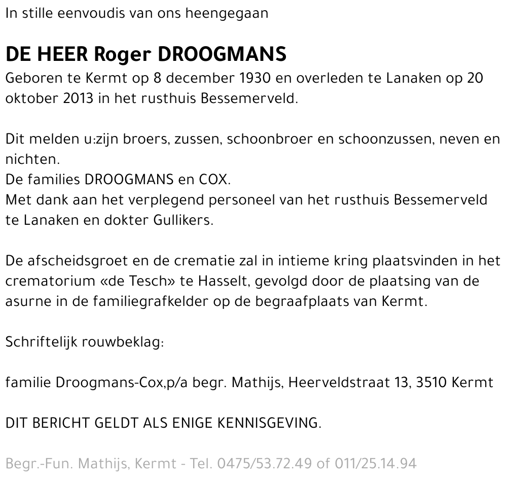 Roger Droogmans