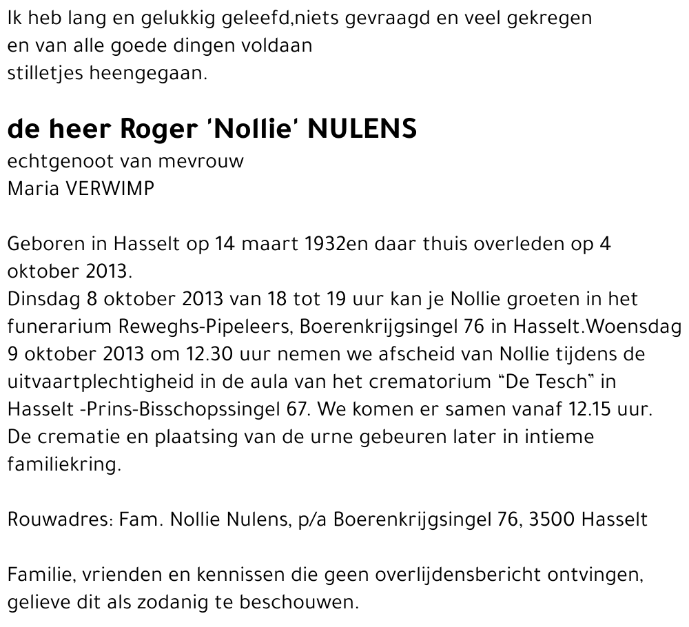 Roger 'Nollie' Nulens