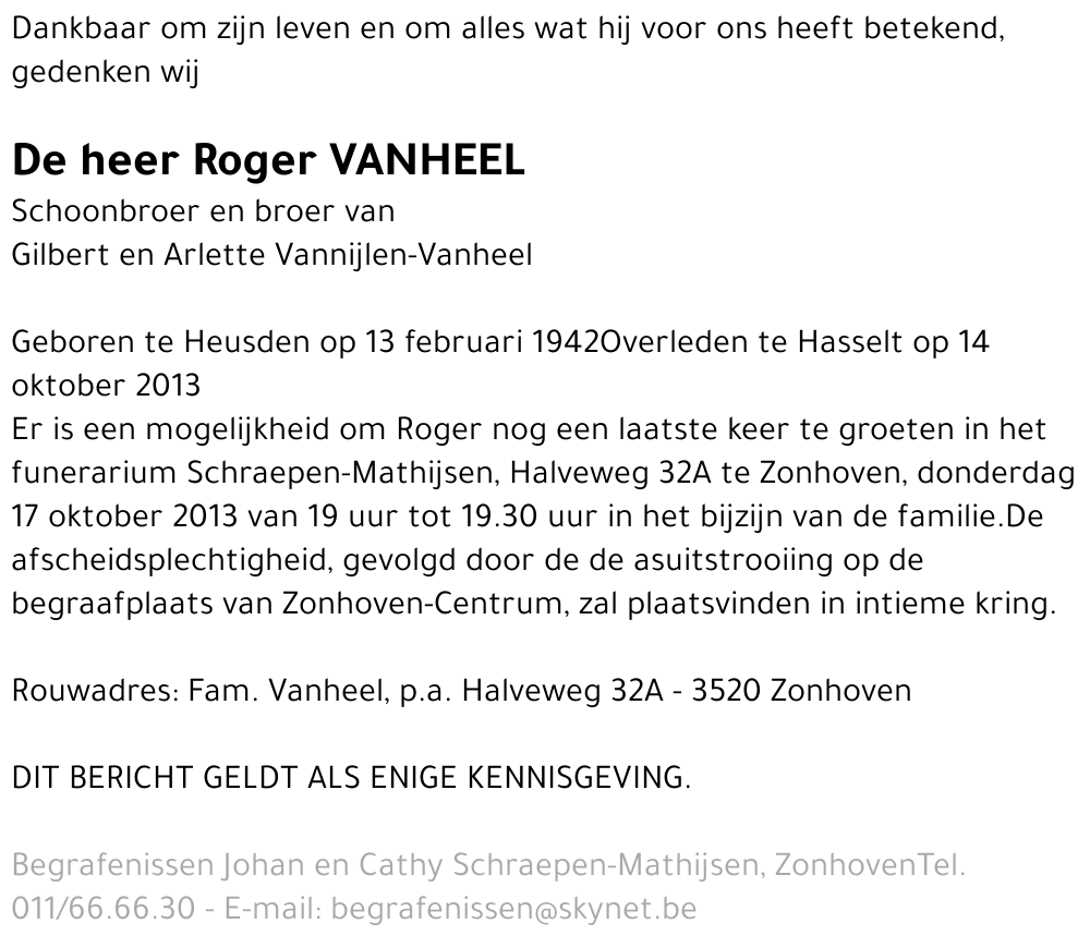 Roger Vanheel