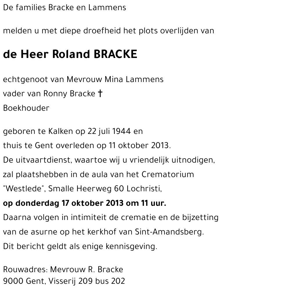 Roland BRACKE