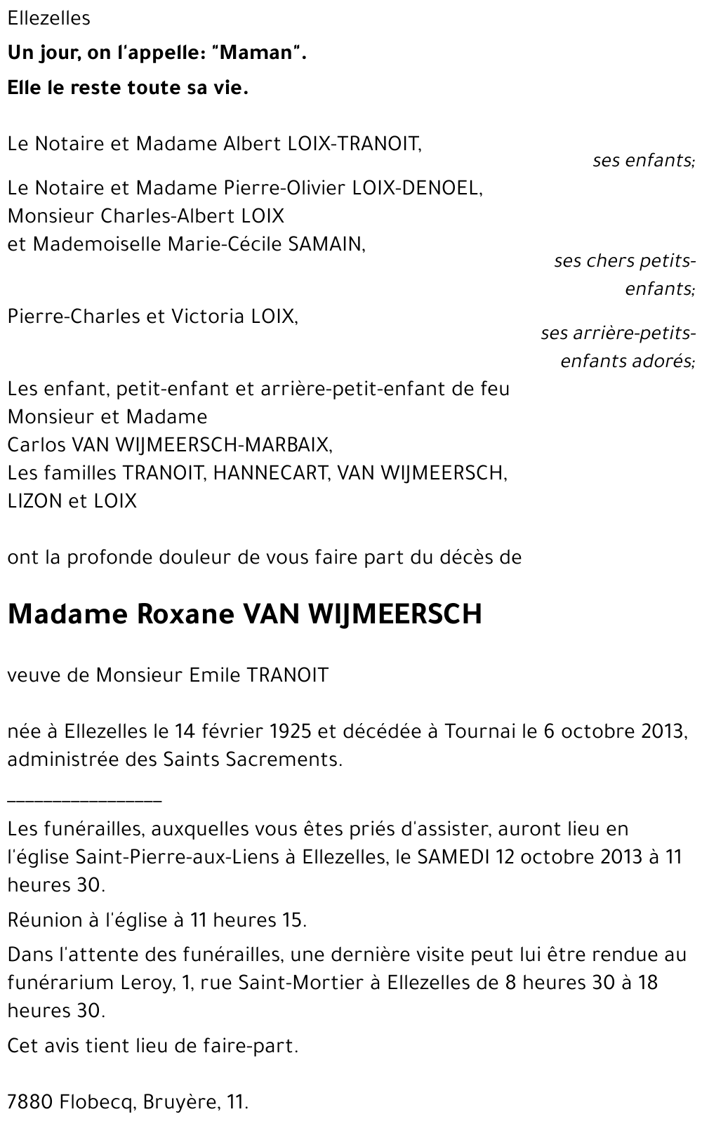 Roxane VAN WIJMEERSCH