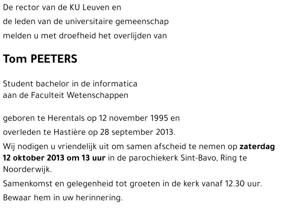 Tom PEETERS
