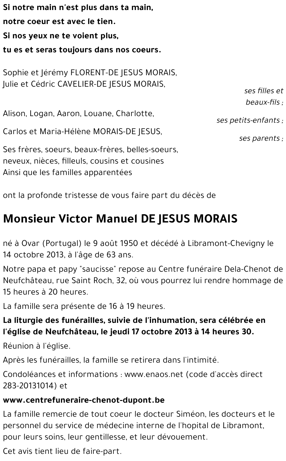 Victor Manuel DE JESUS MORAIS