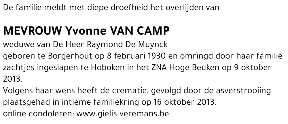 Yvonne Van Camp