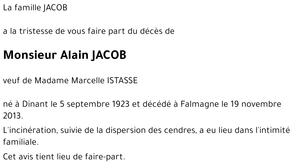 Alain JACOB