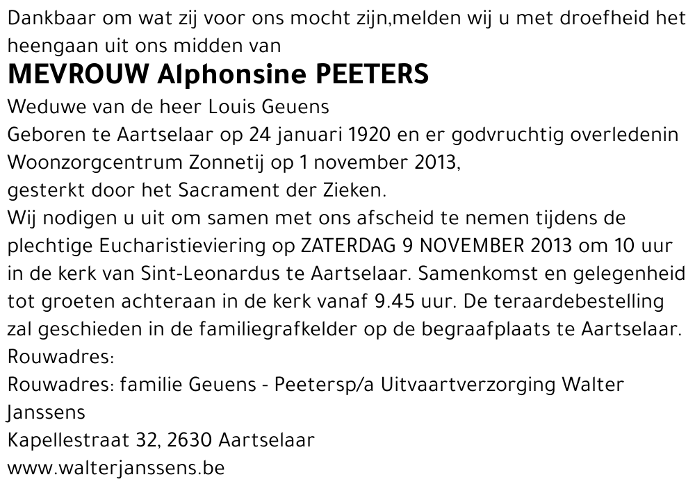 Alphonsine Peeters