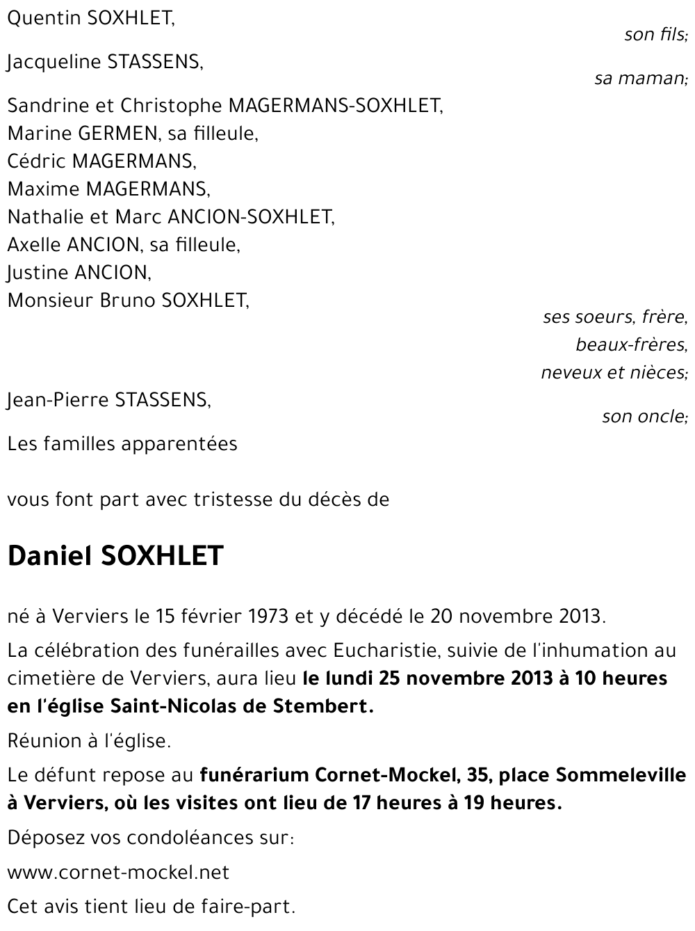 Daniel SOXHLET