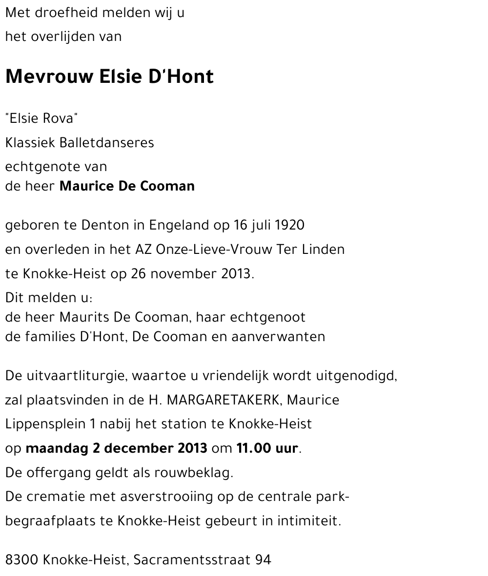 Elsie D'Hont