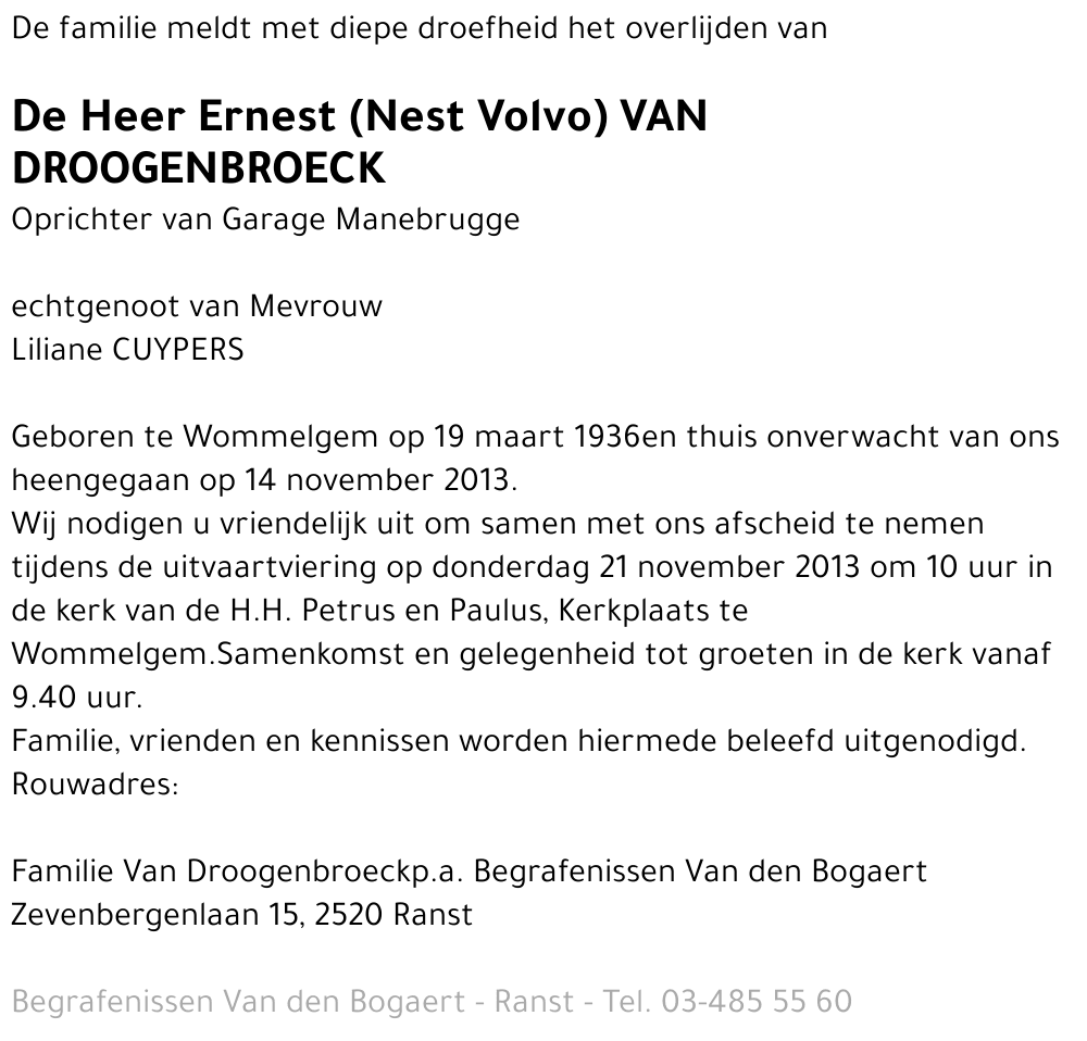 Ernest Van Droogenbroeck