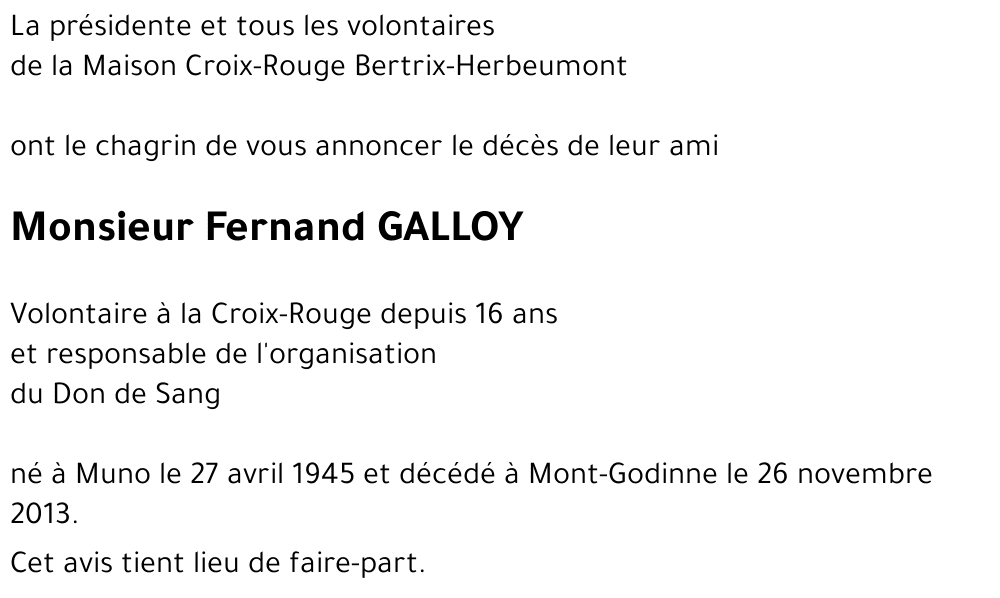 Fernand GALLOY