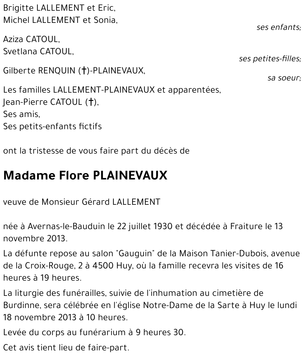 Flore PLAINEVAUX