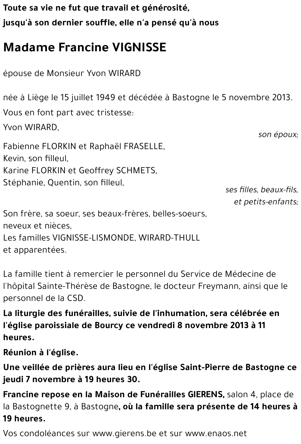 Francine VIGNISSE