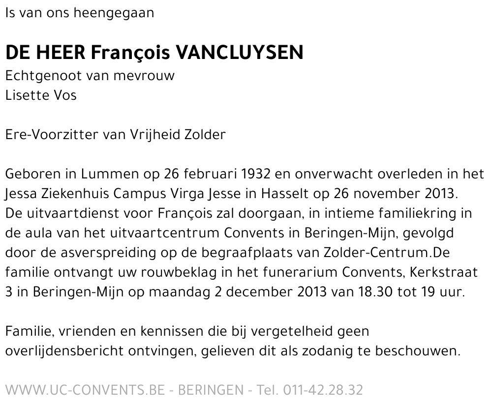 François Vancluysen