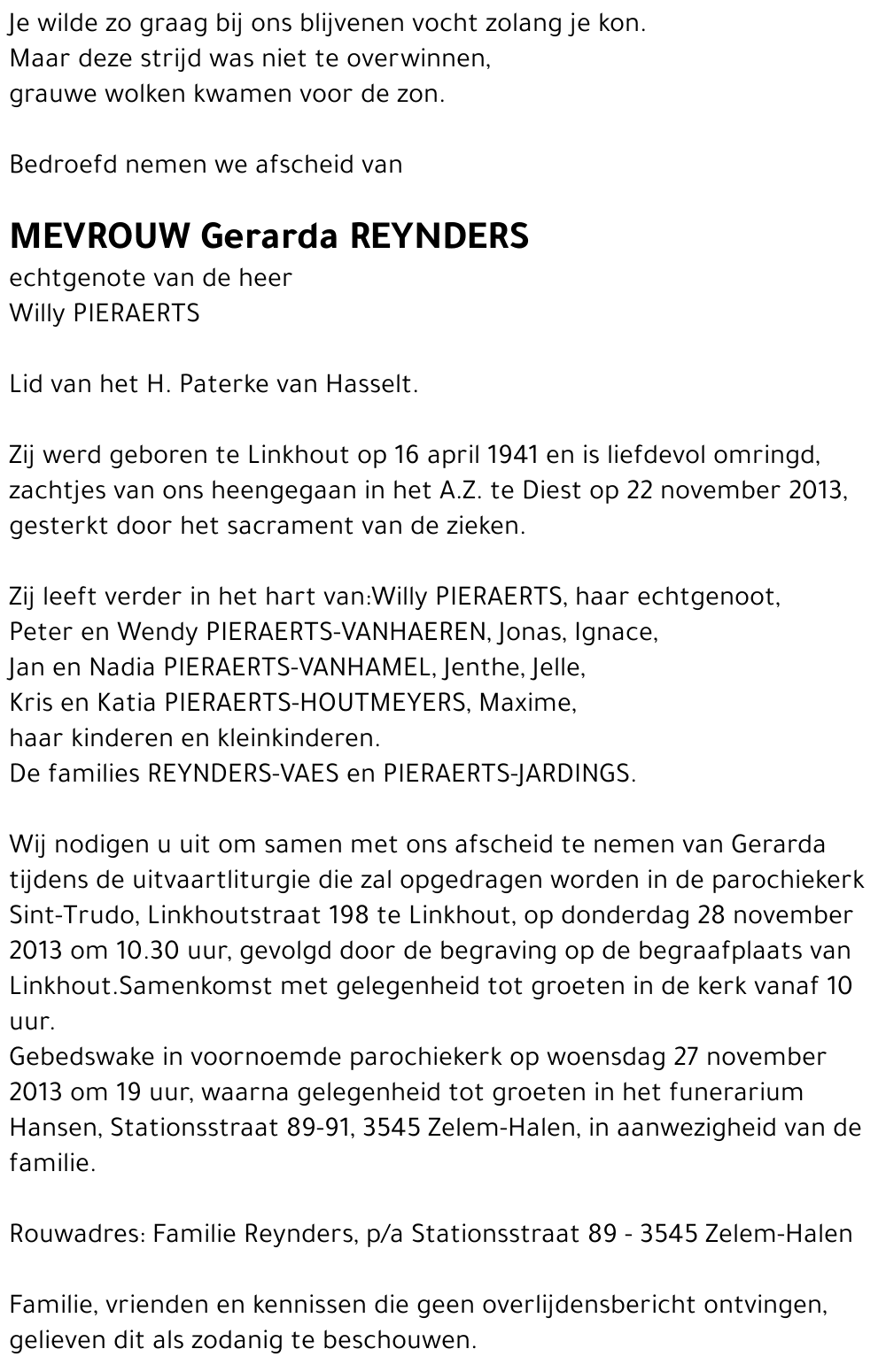 Gerarda REYNDERS