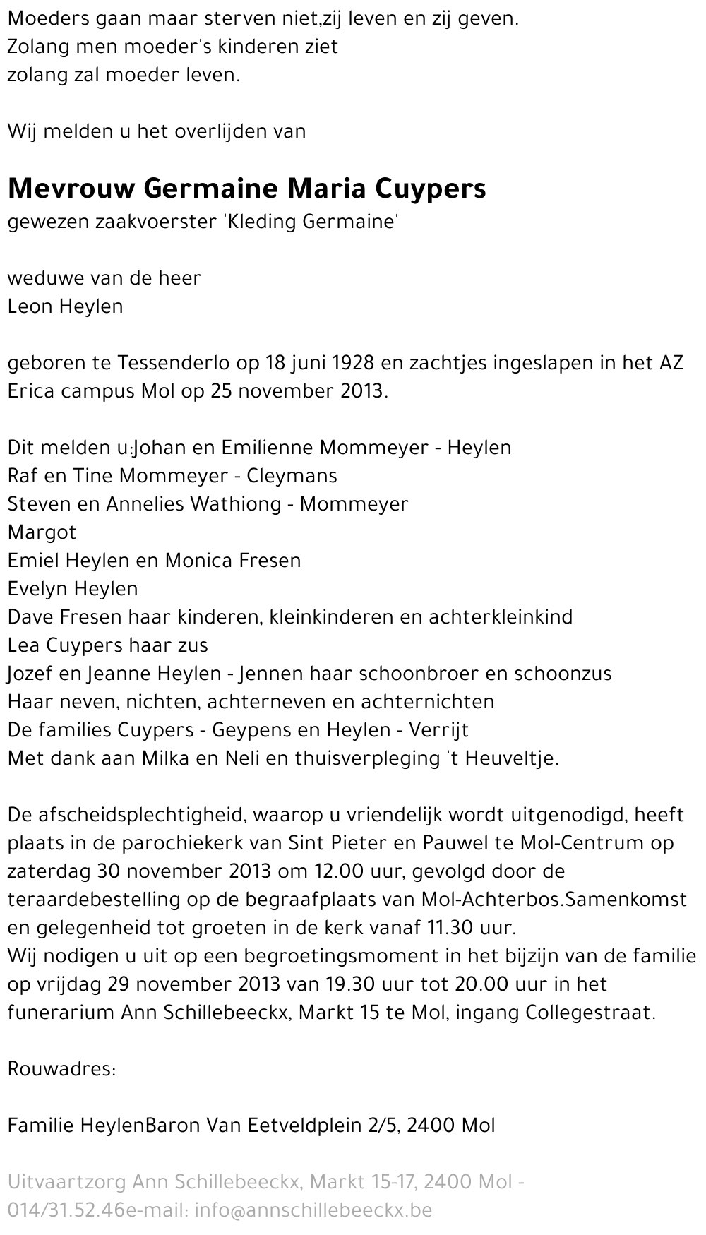 Germaine Maria Cuypers