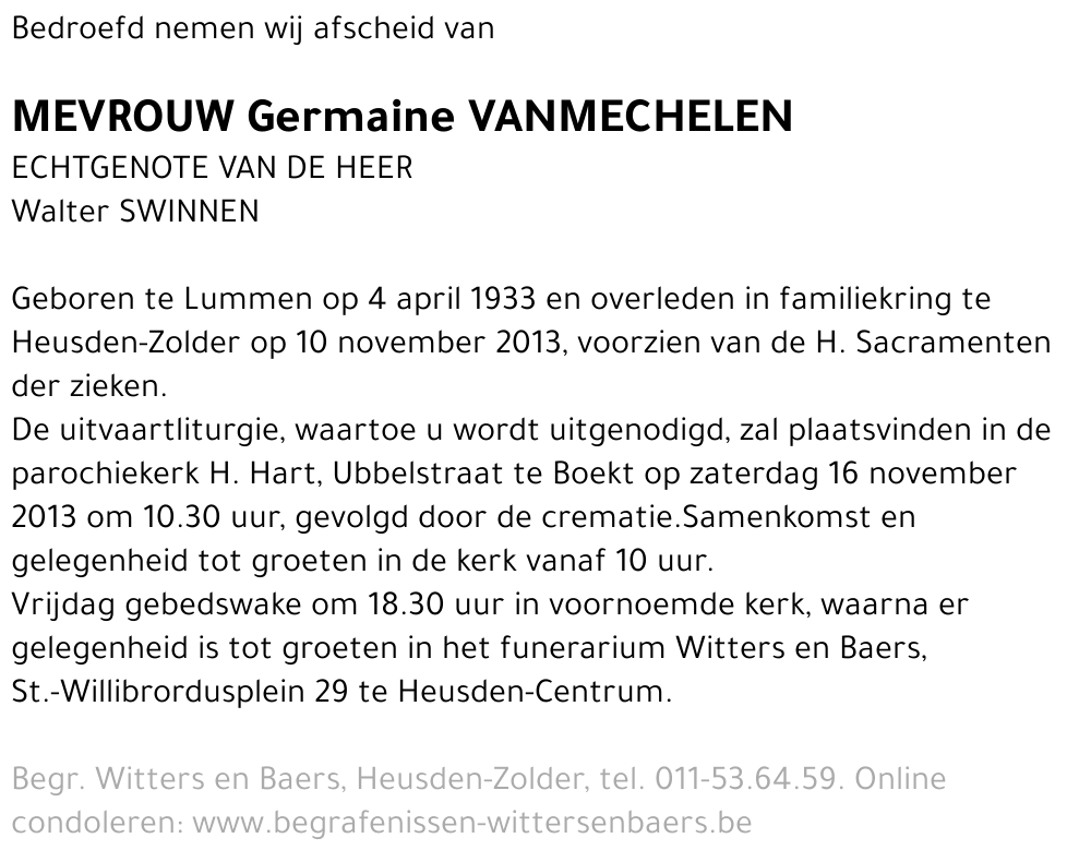 Germaine Vanmechelen