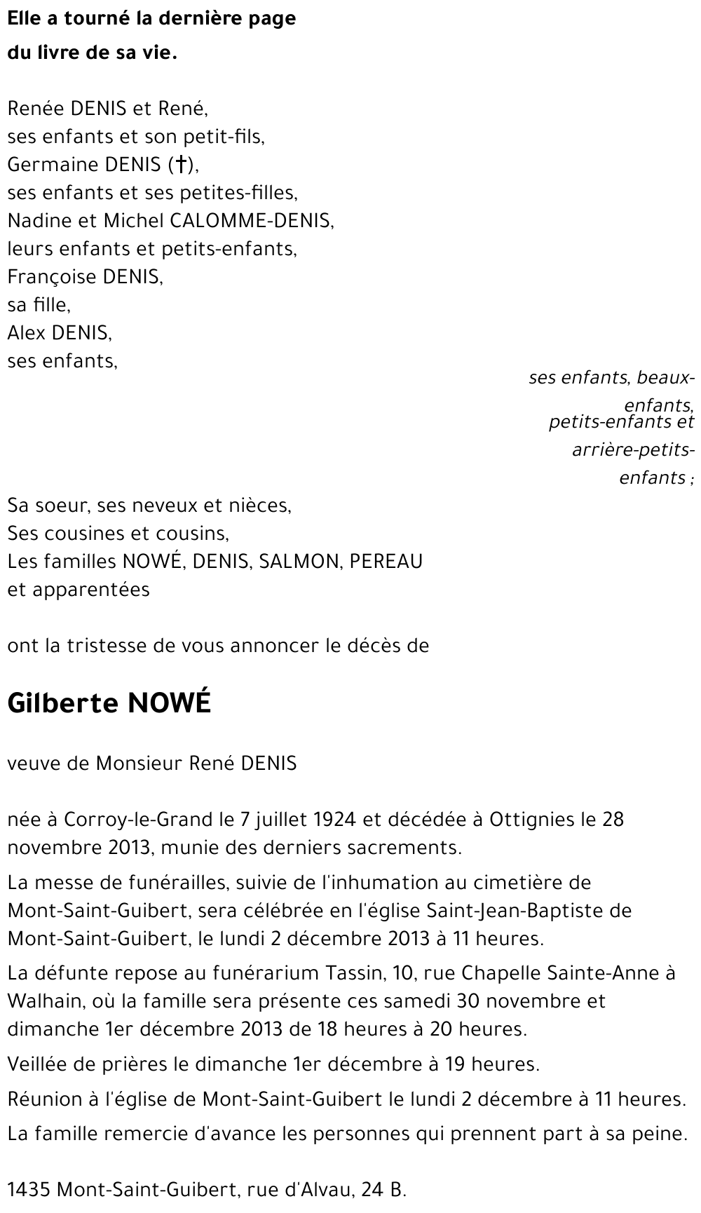 Gilberte Nowé