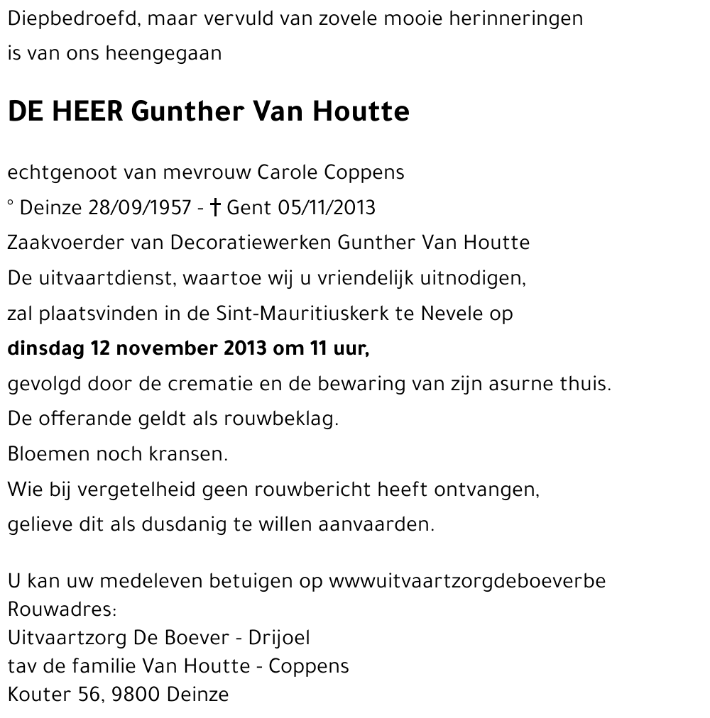 Gunther Van Houtte