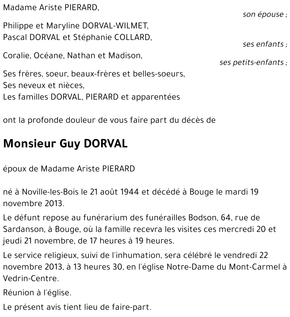 Guy DORVAL