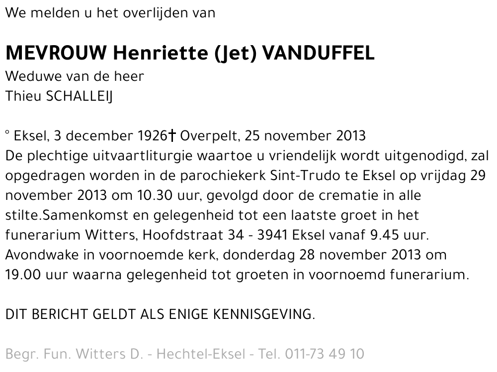 Henriette Vanduffel
