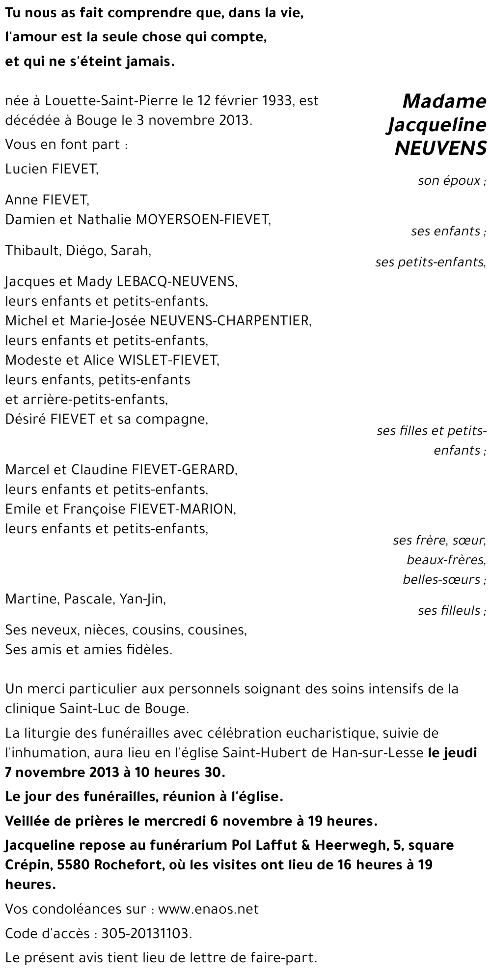 Jacqueline NEUVENS