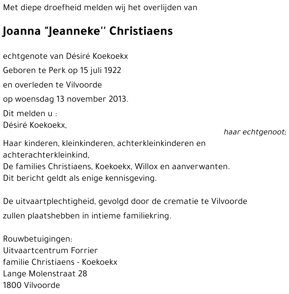 Jeanne Christiaens