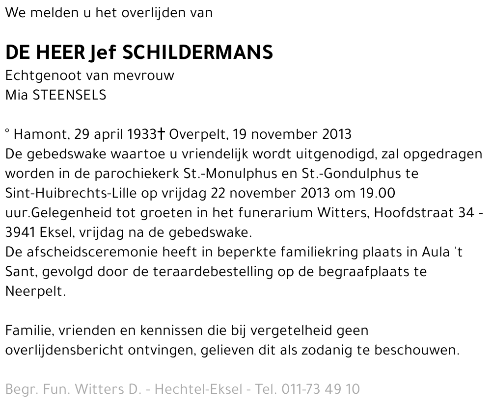 Jef Schildermans