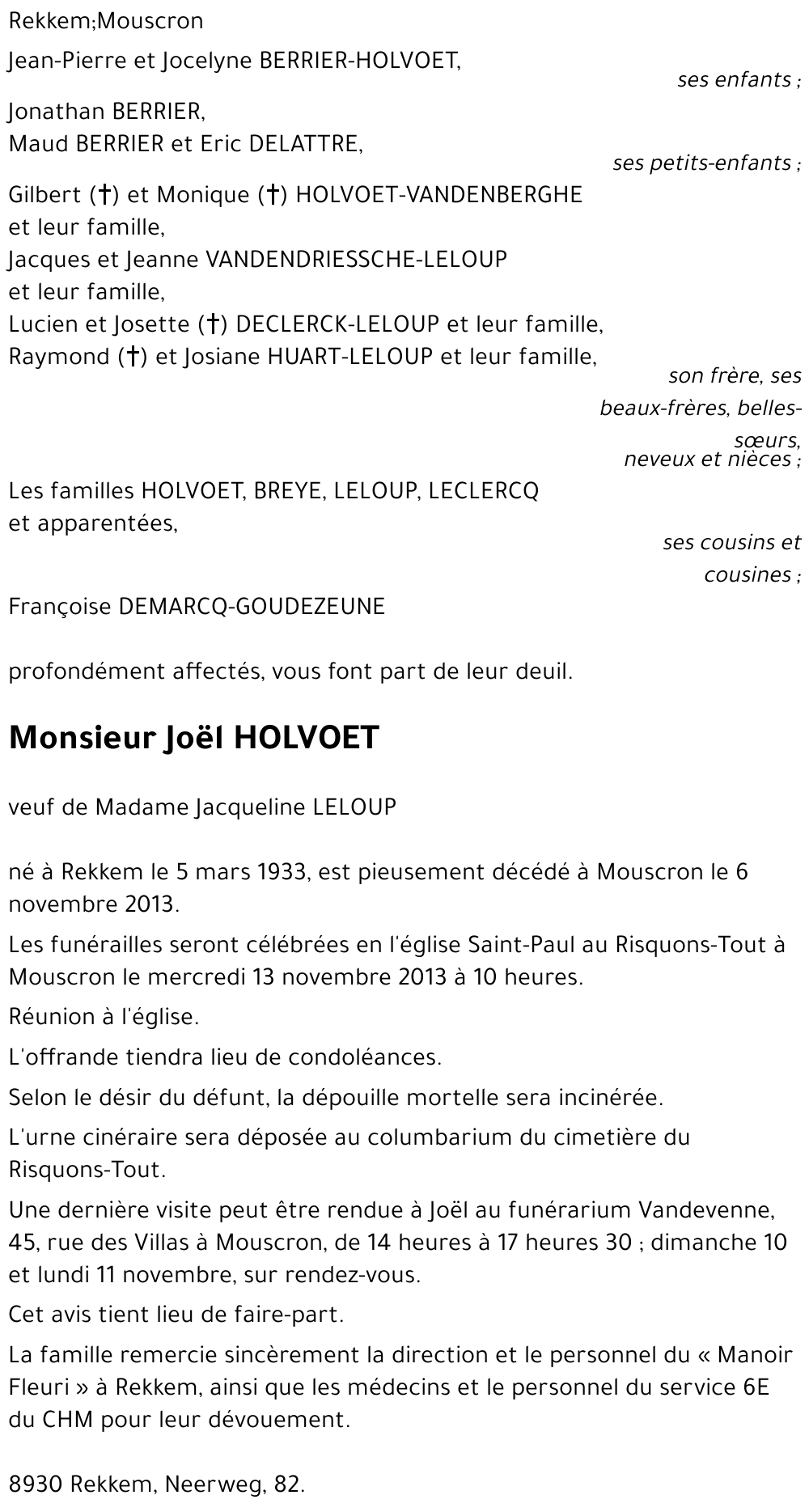 Joël HOLVOET