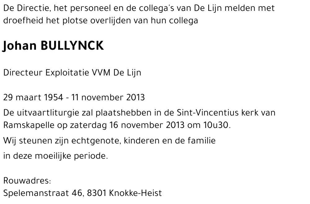Johan BULLYNCK