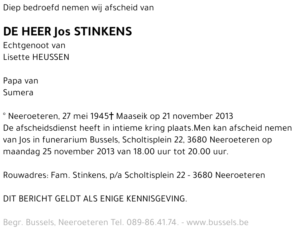 Jos STINKENS