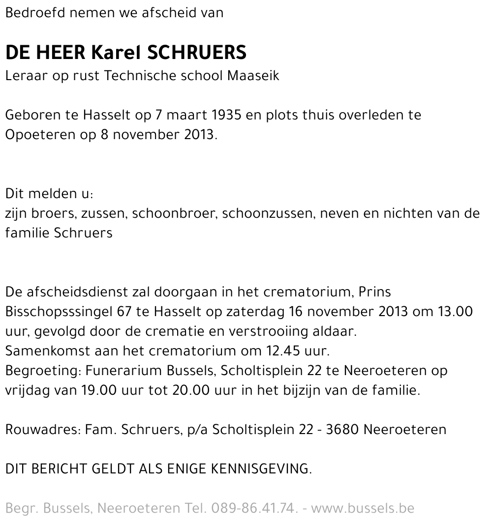 Karel SCHRUERS