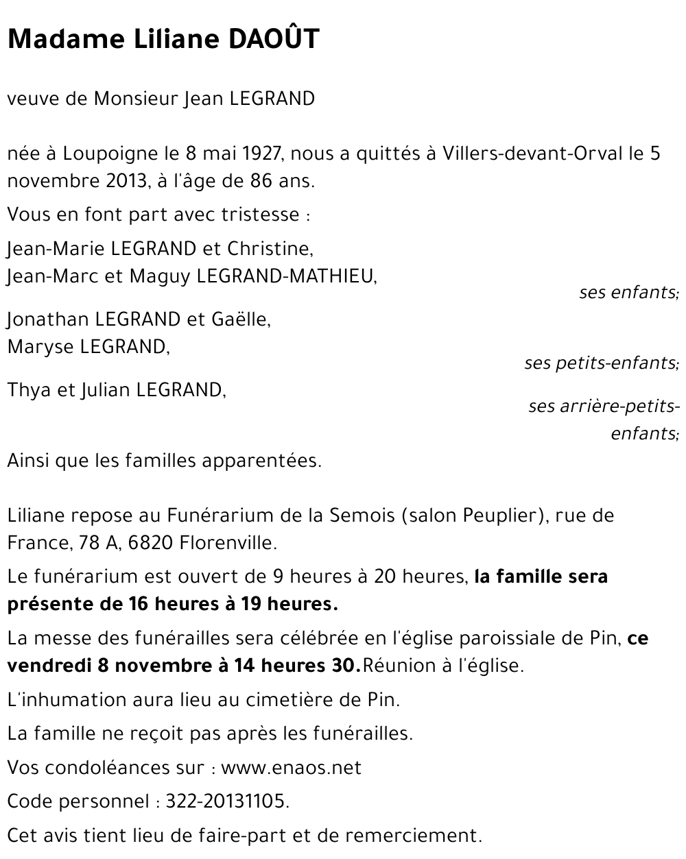 Liliane DAOÛT