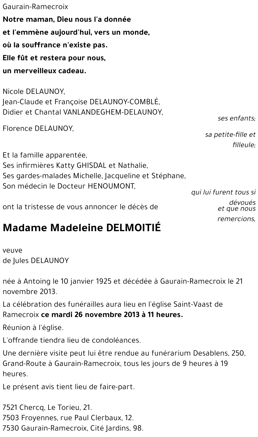 Madeleine DELMOITIÉ
