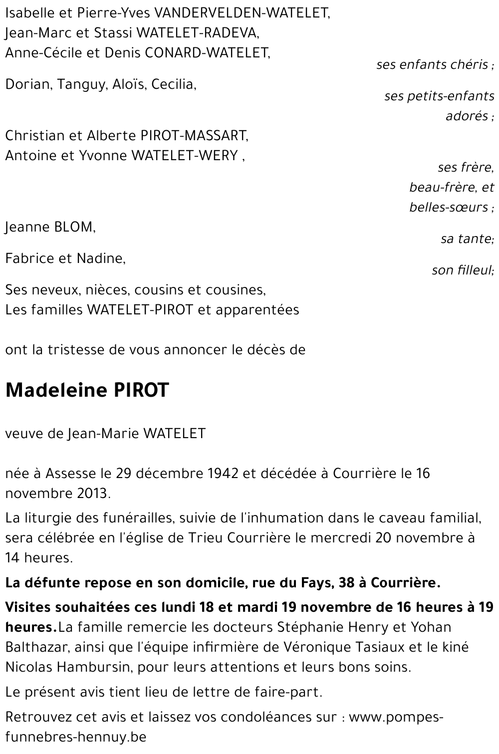 Madeleine PIROT