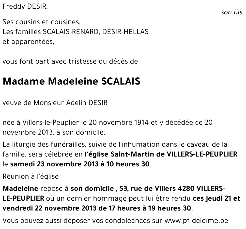 Madeleine SCALAIS