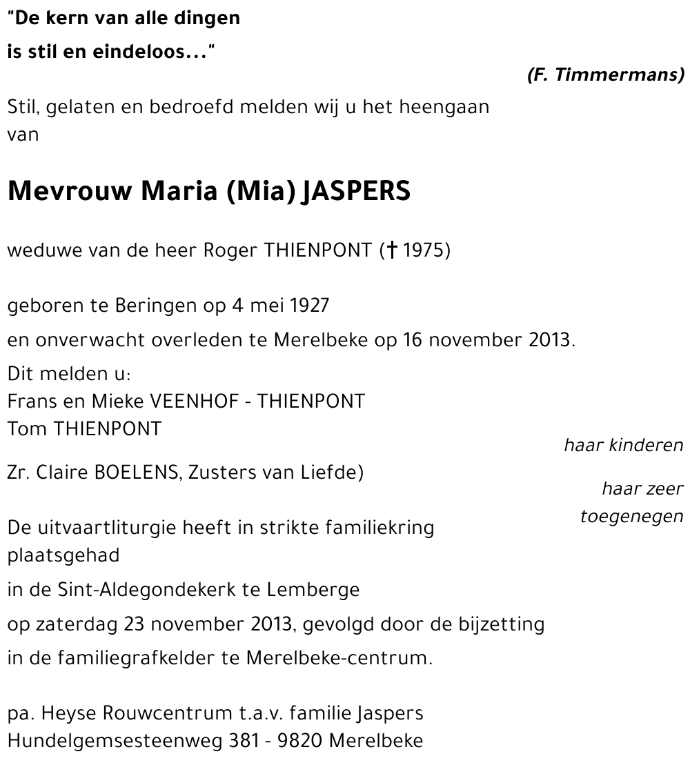 Maria JASPERS