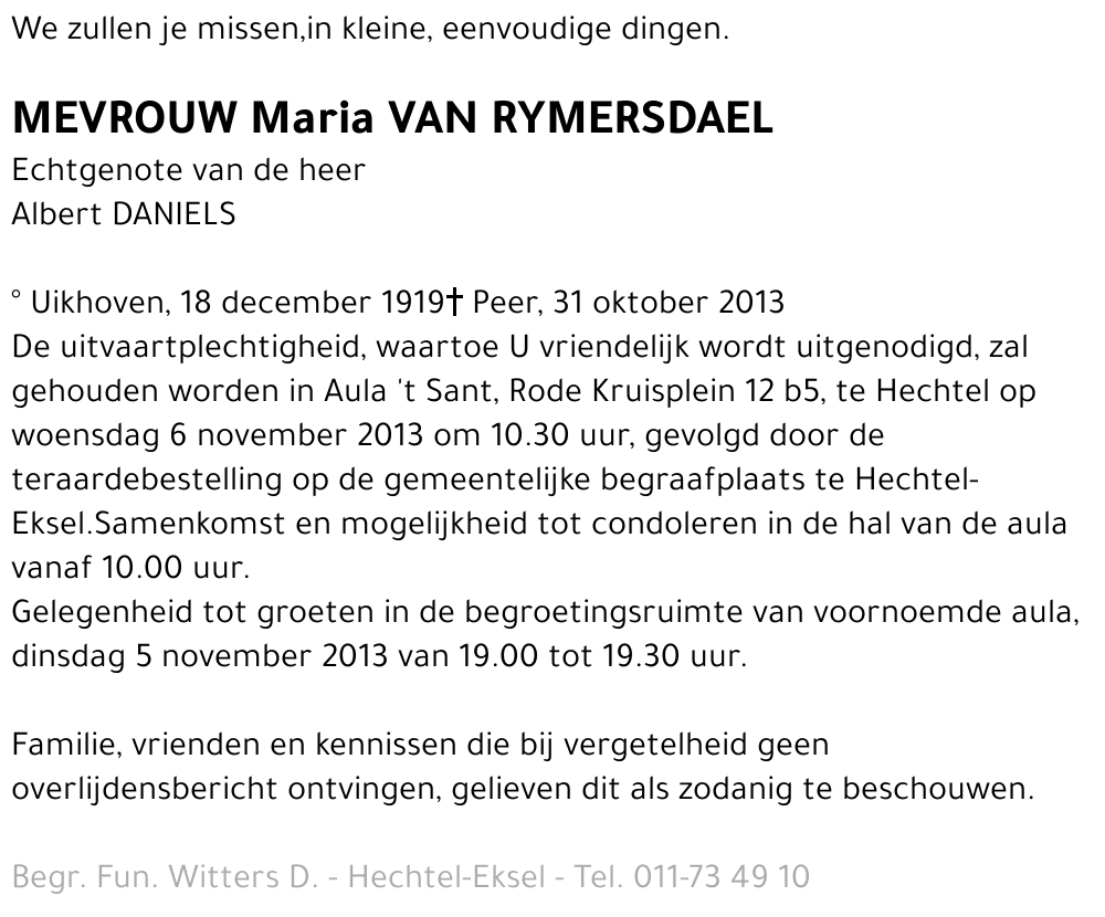 Maria Van Rymersdael