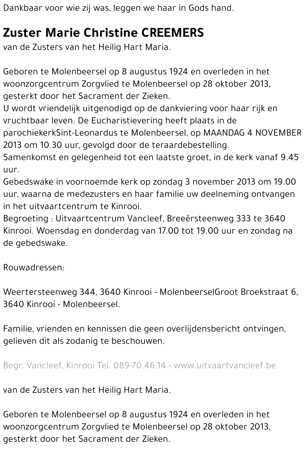 Marie Christine Creemers