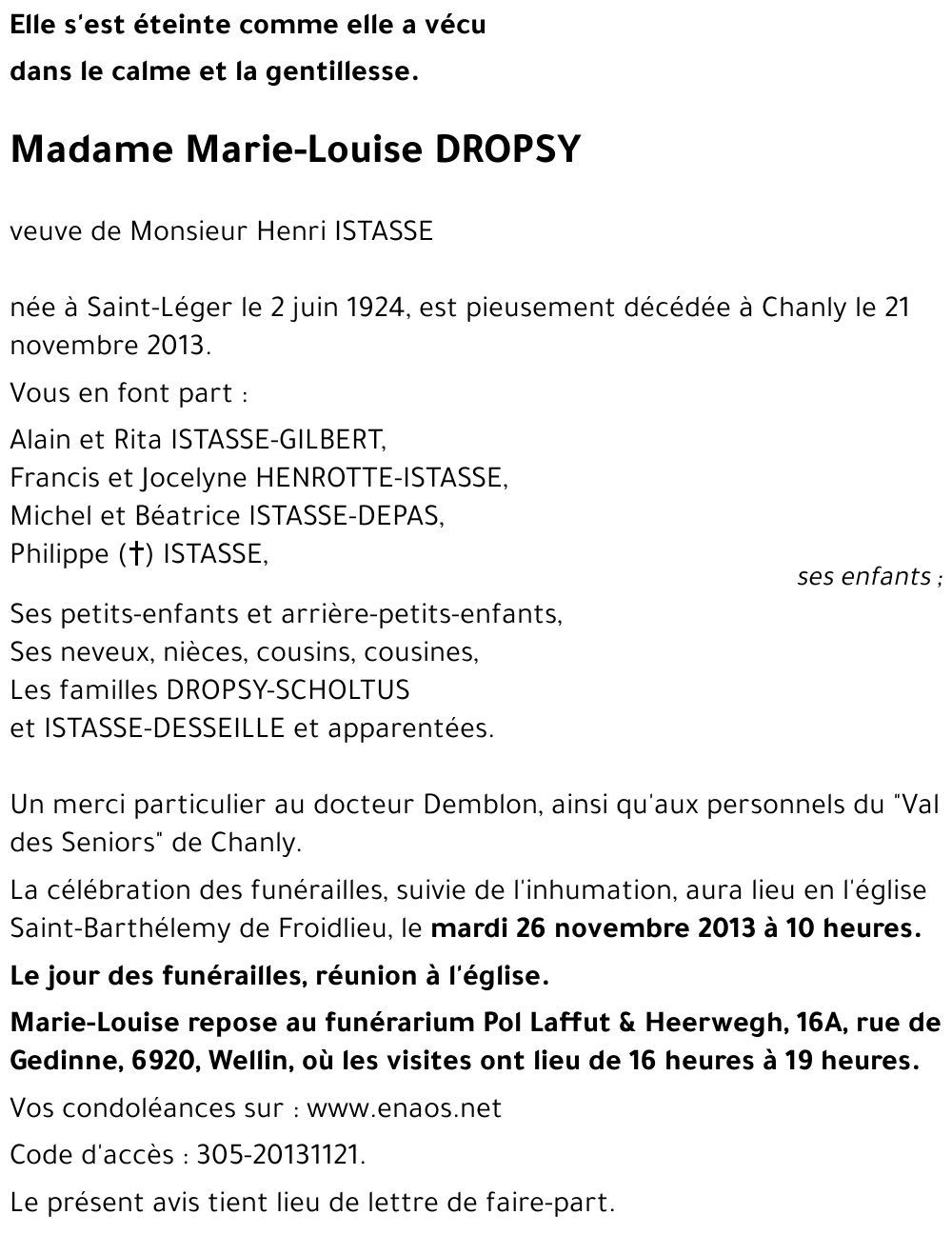 Marie-Louise DROPSY