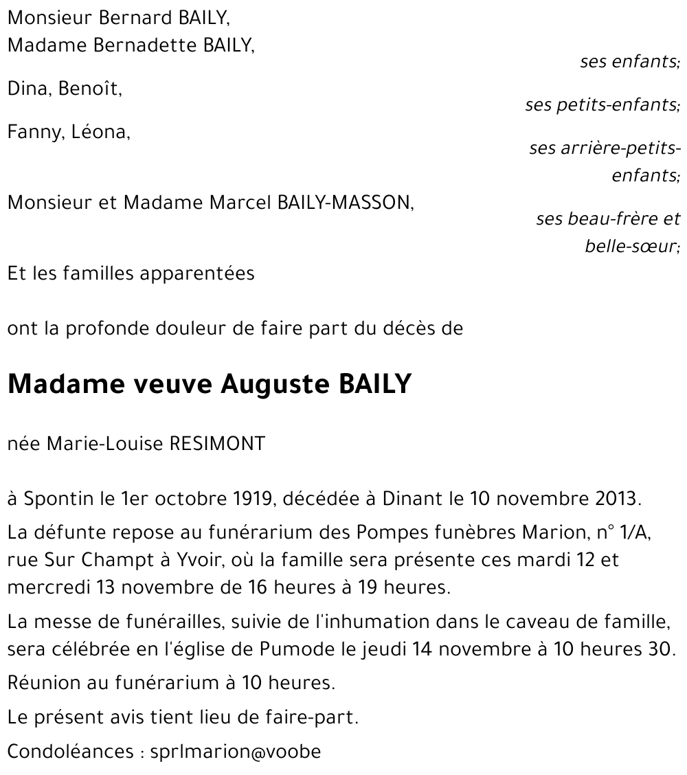 Marie-Louise RESIMONT