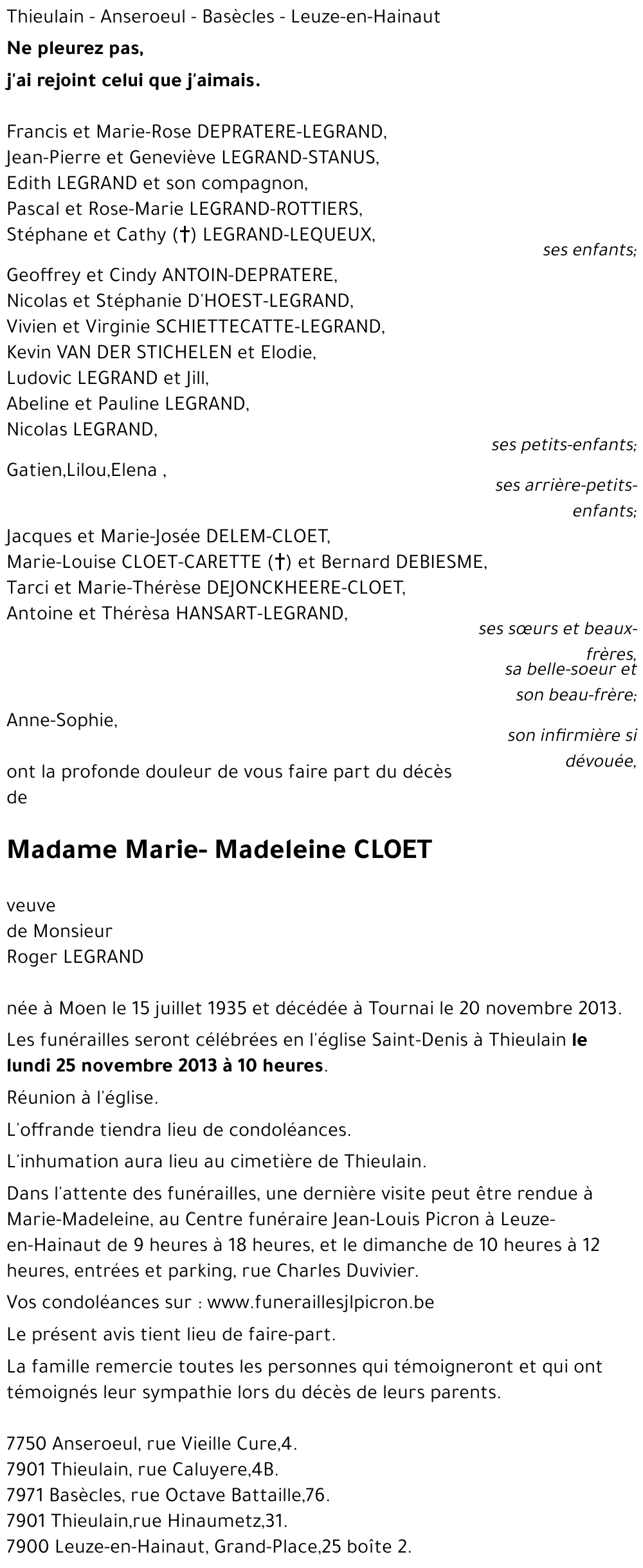 Marie-Madeleine CLOET