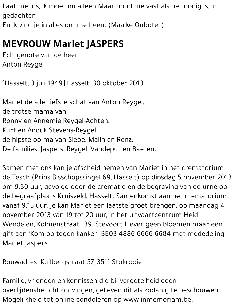 Mariet JASPERS
