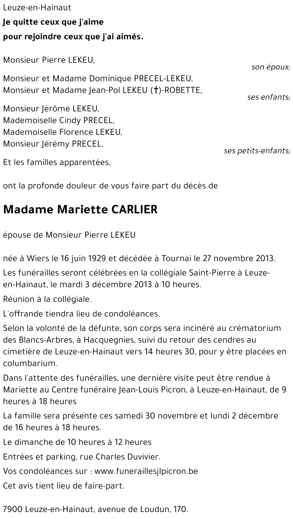 Mariette CARLIER