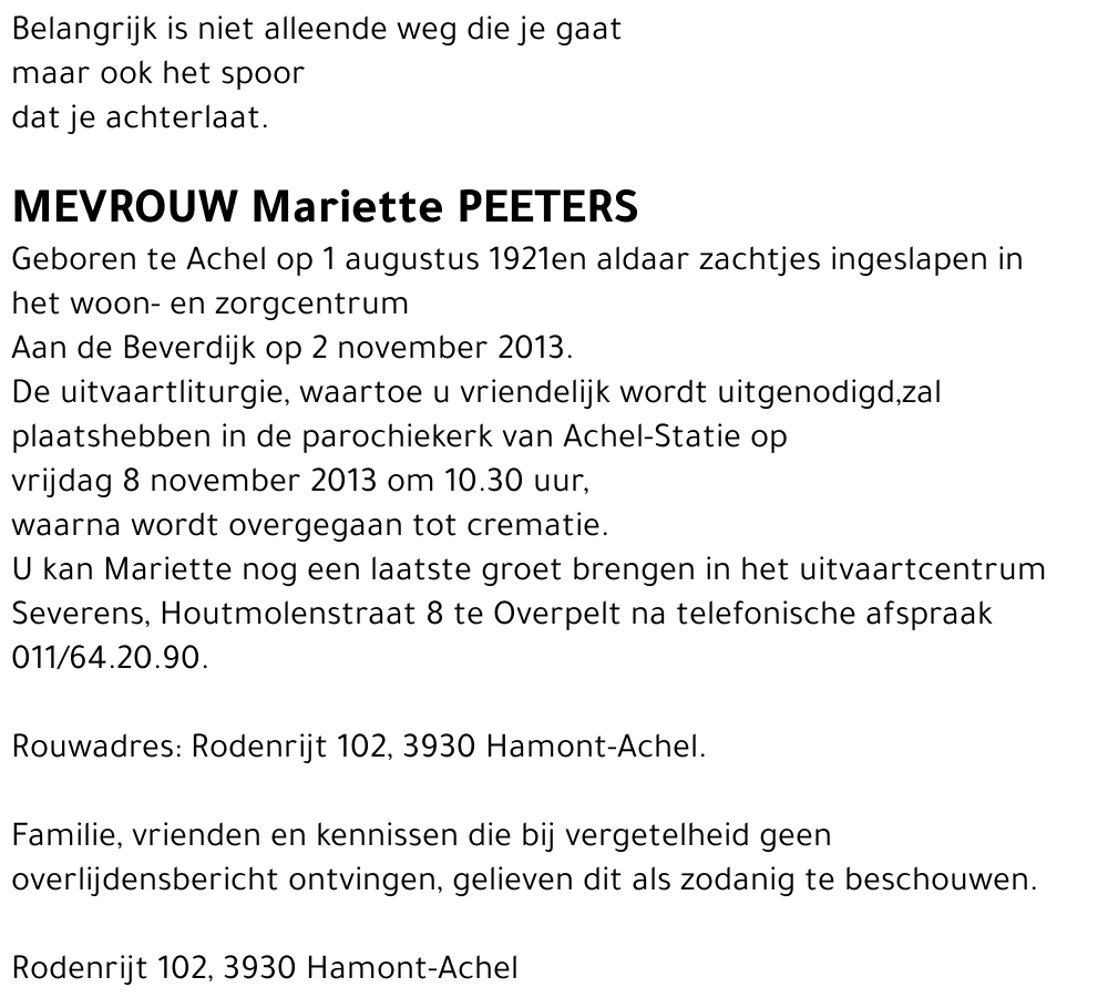 Mariette Peeters