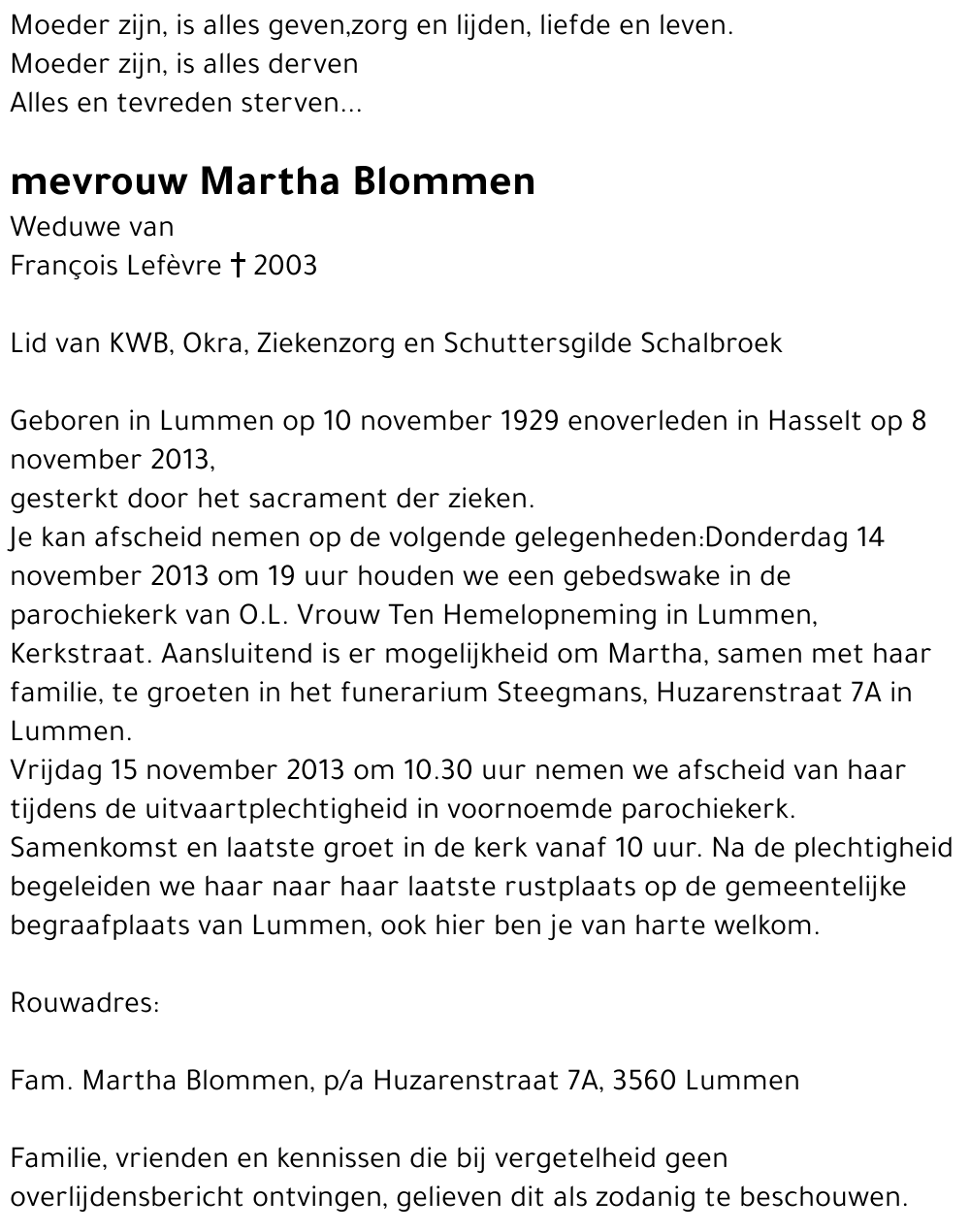 Martha Blommen