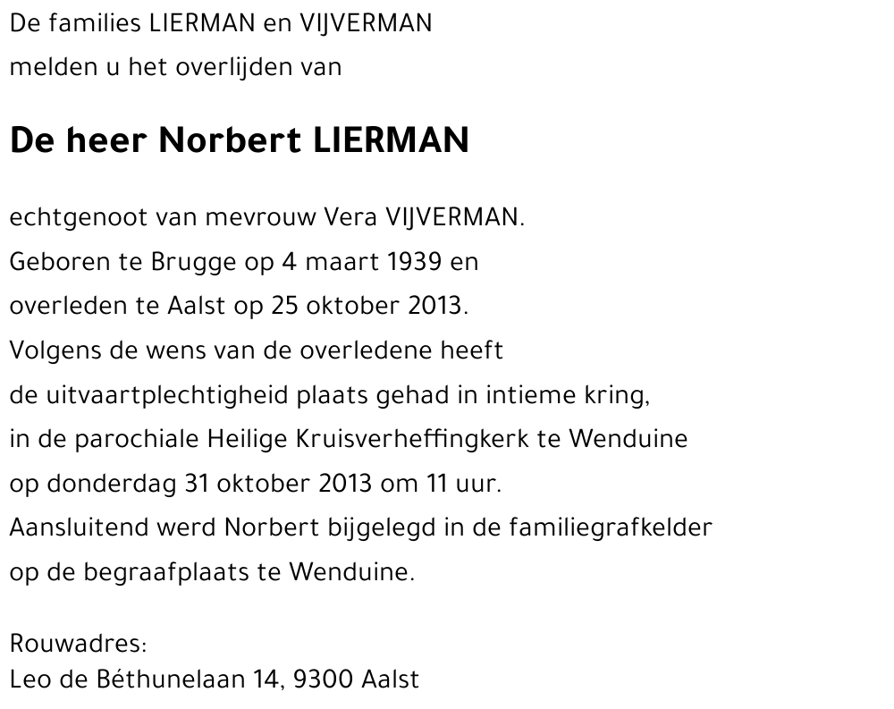 Norbert LIERMAN